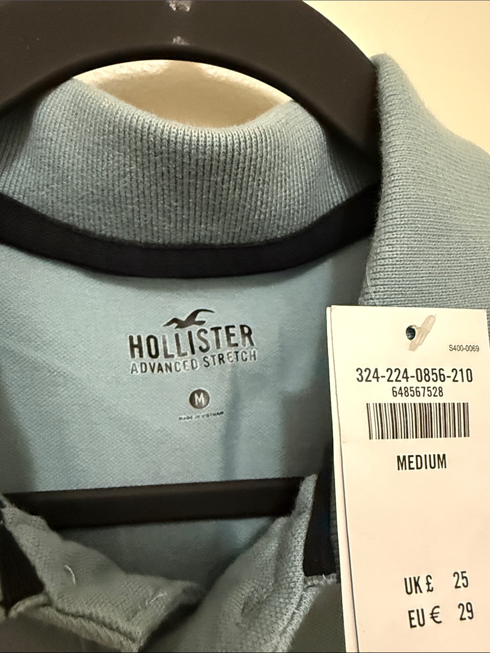 Hollister Men’s Dusty Blue Polo with Embroidered Logo - Picture 2 of 4